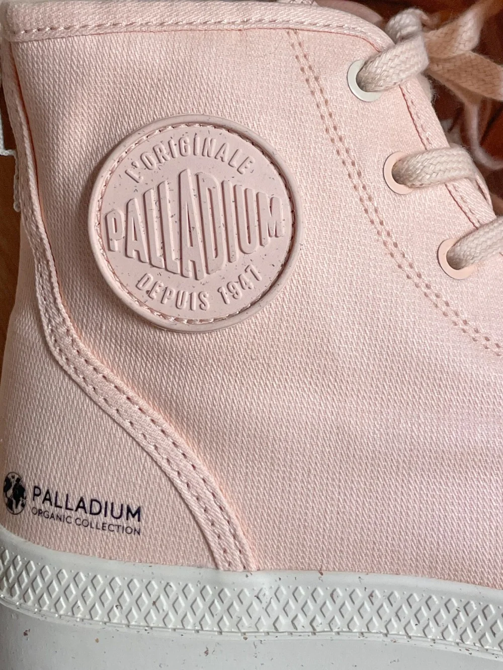 Palladium Pampa Hi Zip Organic Boots (Peaskin/Blush Pink) - Picture 5 of 11